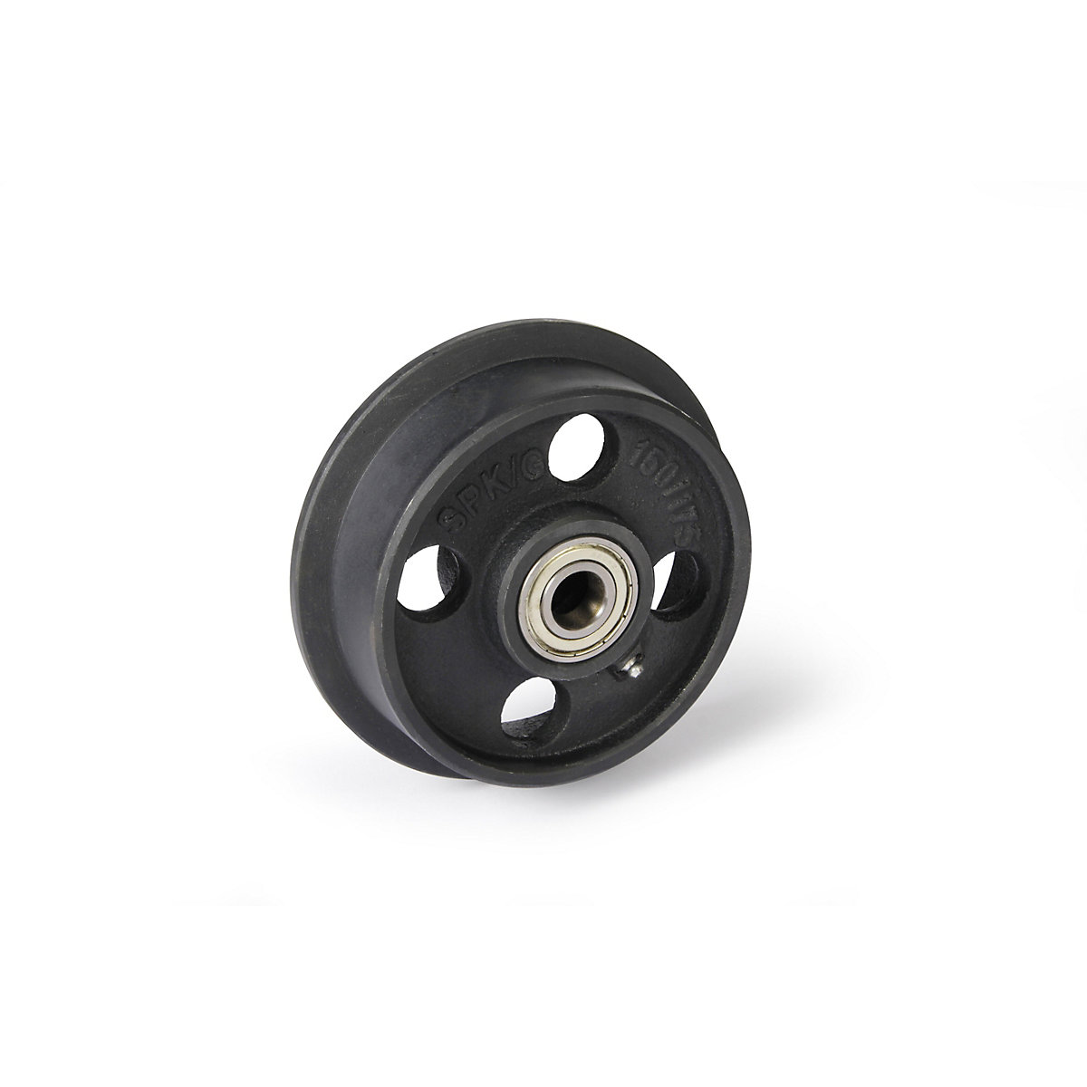 Roda em ferro fundido com coroa de friso, rolamento de esferas, Ø da roda com coroa de friso 175 mm-0