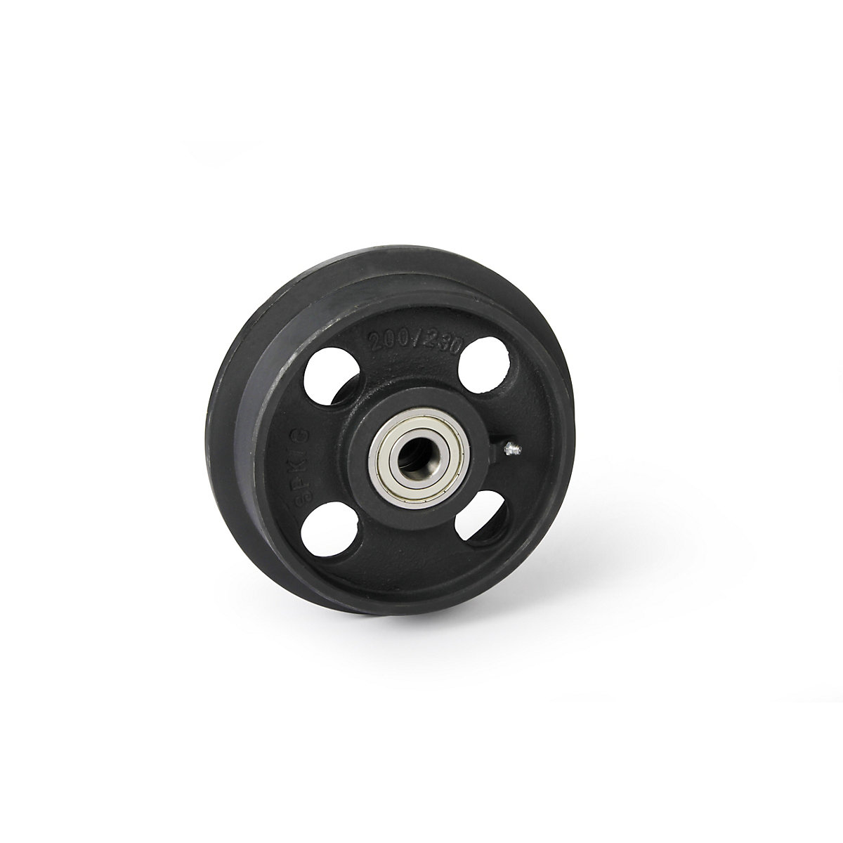 Roda em ferro fundido com coroa de friso, rolamento de esferas, Ø da roda com coroa de friso 210 mm-0