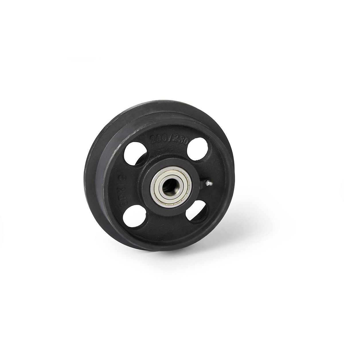 Roda em ferro fundido com coroa de friso, rolamento de esferas, Ø da roda com coroa de friso 230 mm, capacidade de carga 1500 kg-0
