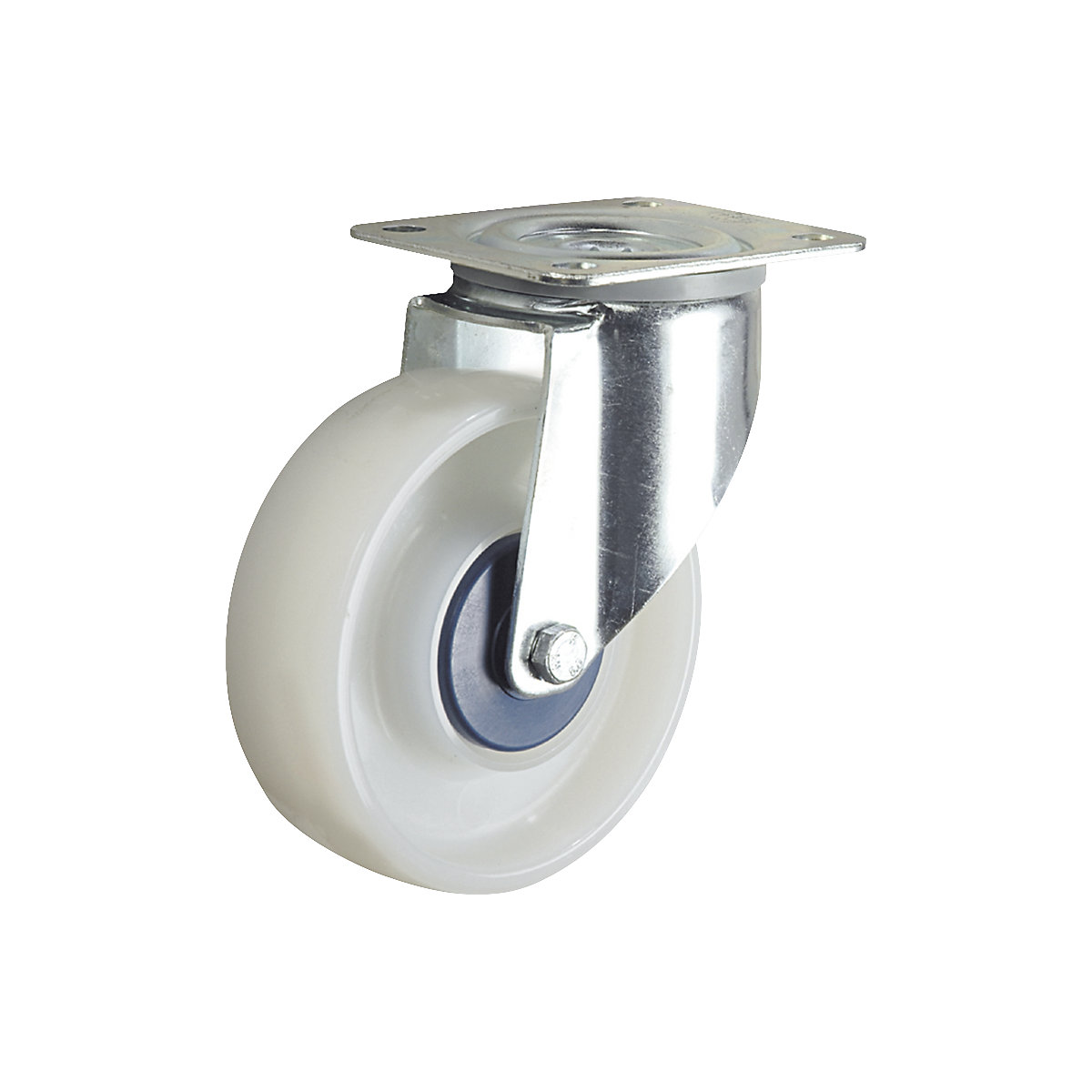 Roda em poliamida, branco – TENTE, Ø x largura da roda 125 x 40 mm, roda orientável-0