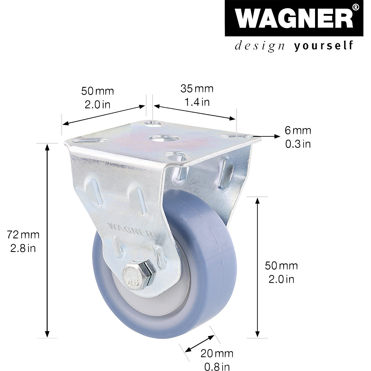 Rodas fixas para aparelhos DELUXE – Wagner (Imagem do produto 2)-1