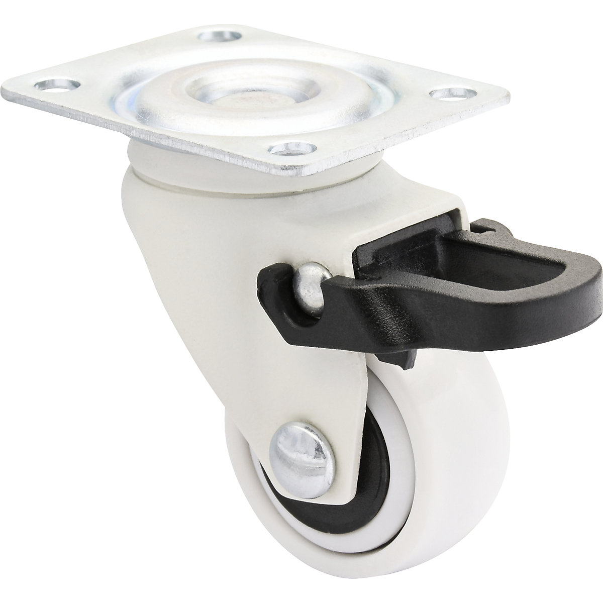 Rodado para móveis 3C-Serie – Wagner, largura da roda 12 mm, embalagem de 10 unid., Ø 25 mm, roda orientável com imobilizador-0