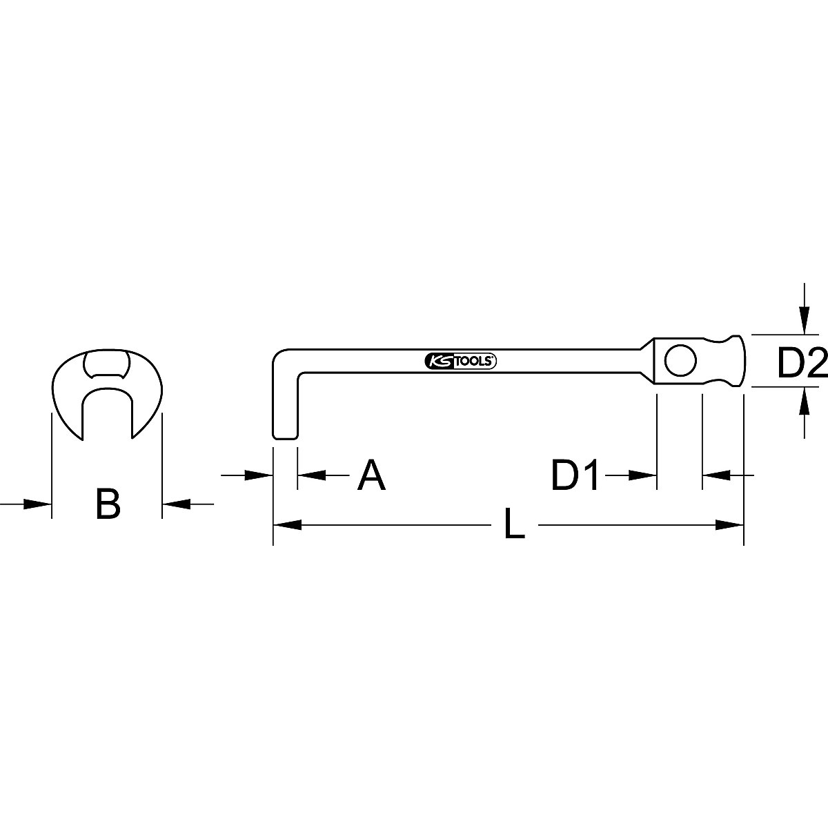Zahnutý vidlicový klíč – KS Tools (Obrázek výrobku 2)-1