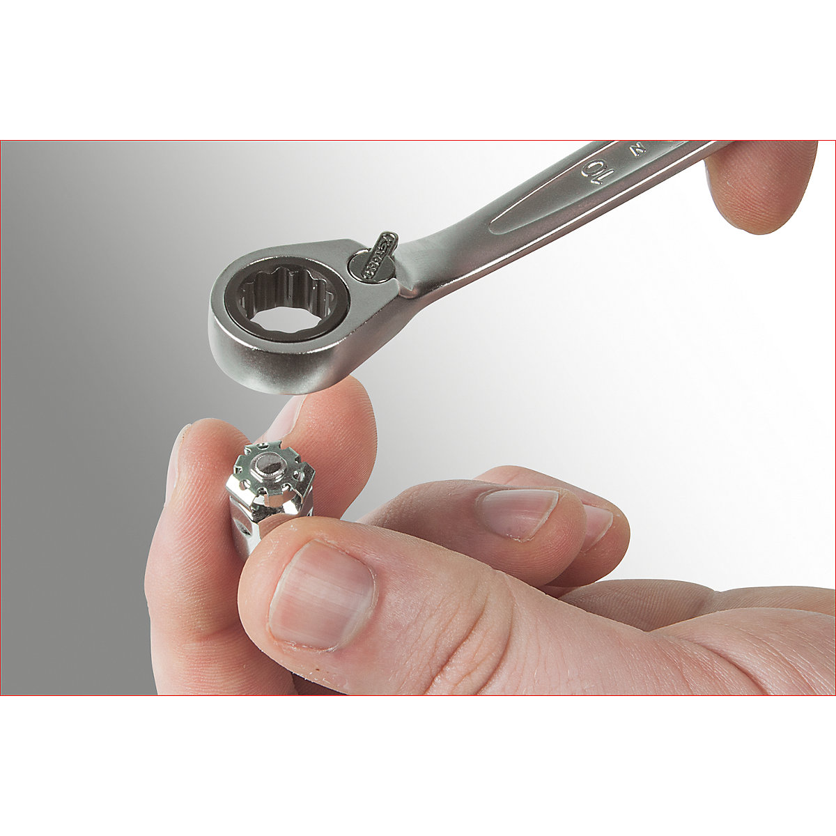 Komplet okasto viličastih ključeva sa čegrtaljkom GEARplus, s mogućnošću prebacivanja – KS Tools (Prikaz proizvoda 11)-10