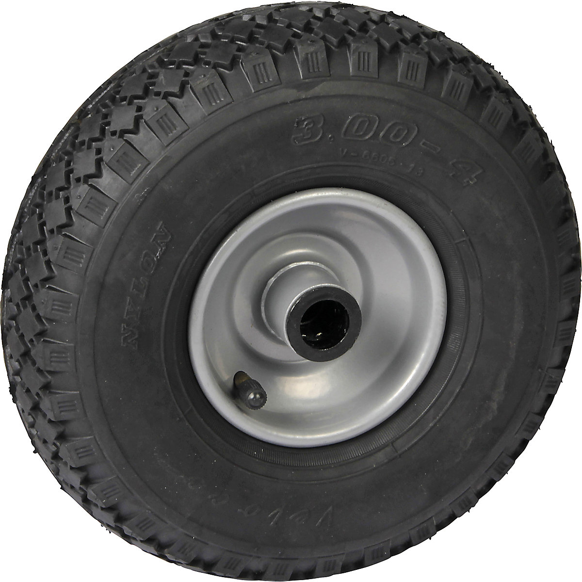 Neumático, rueda con llanta de chapa de acero de 1 pieza, Ø x anchura de la rueda 260 x 85 mm, cubiertas de ruedas con perfil de bloques, con rodamiento de rodillos-4