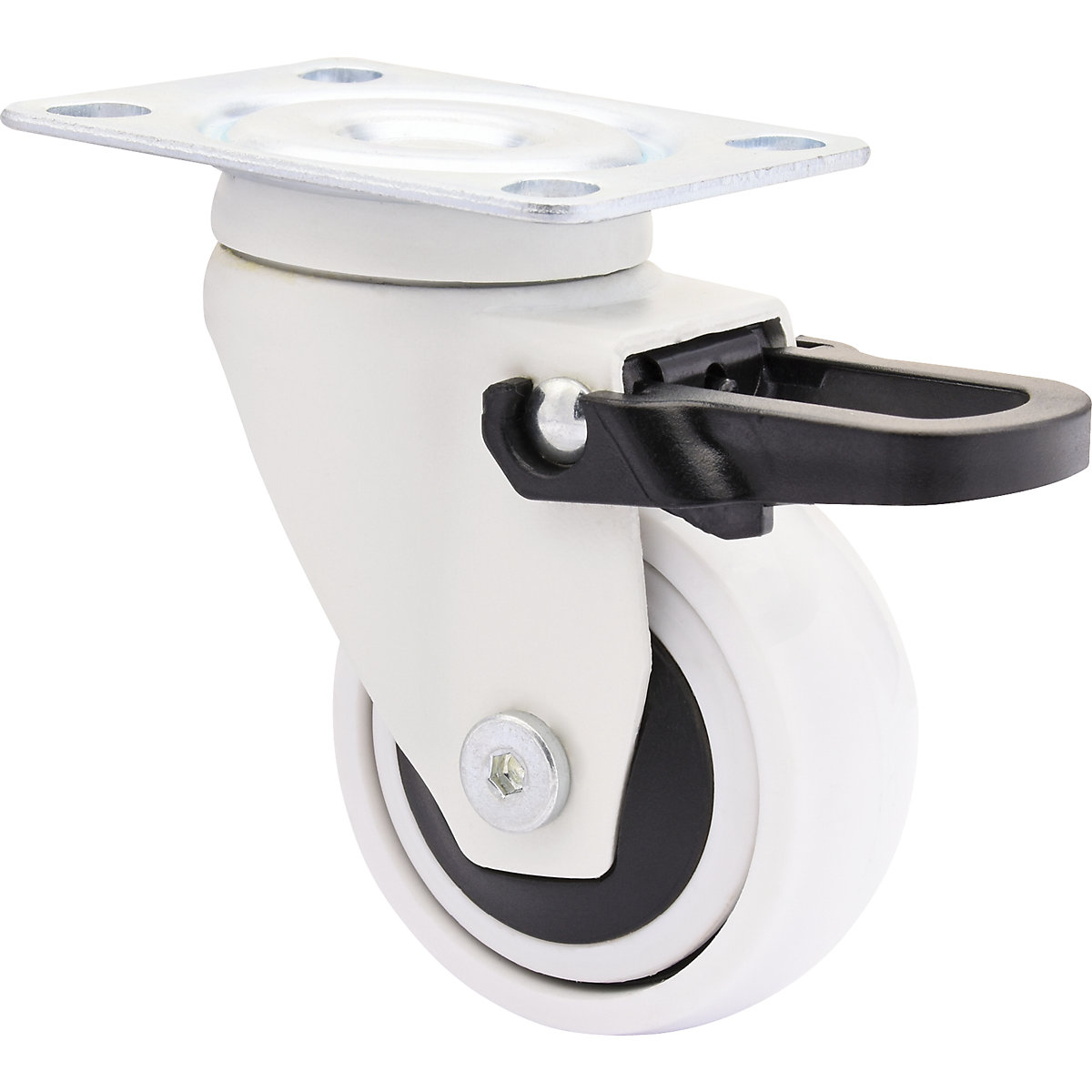 Rotella pivottante per mobili serie 3C – Wagner, larghezza ruota 20 mm, conf. da 4 pz., Ø 50 mm, rotelle pivottanti con freno totale-0