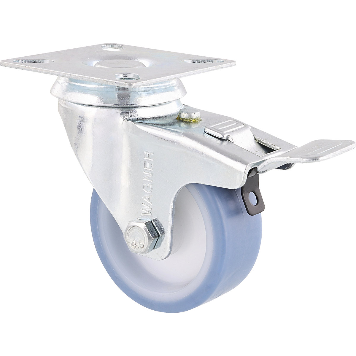 Rotelle pivottanti ECO – Wagner, Ø ruota 50 mm, conf. da 4 pz., TPR, rotella pivottante con fermo-0