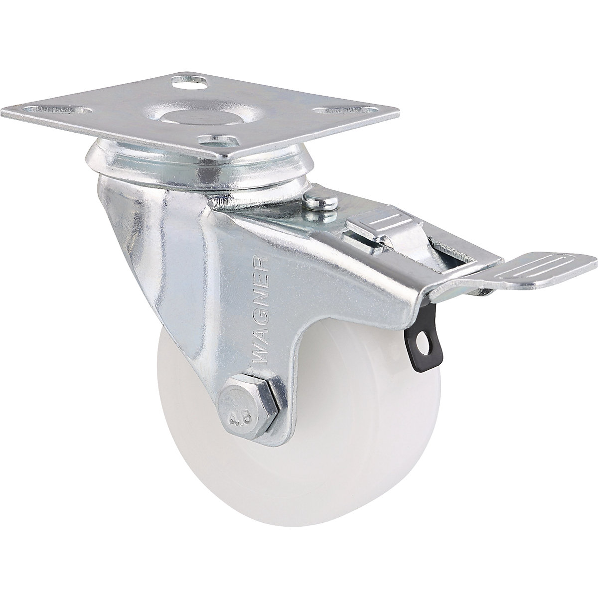 Rotelle pivottanti ECO – Wagner, Ø ruota 50 mm, conf. da 4 pz., plastica, rotella pivottante con fermo-0