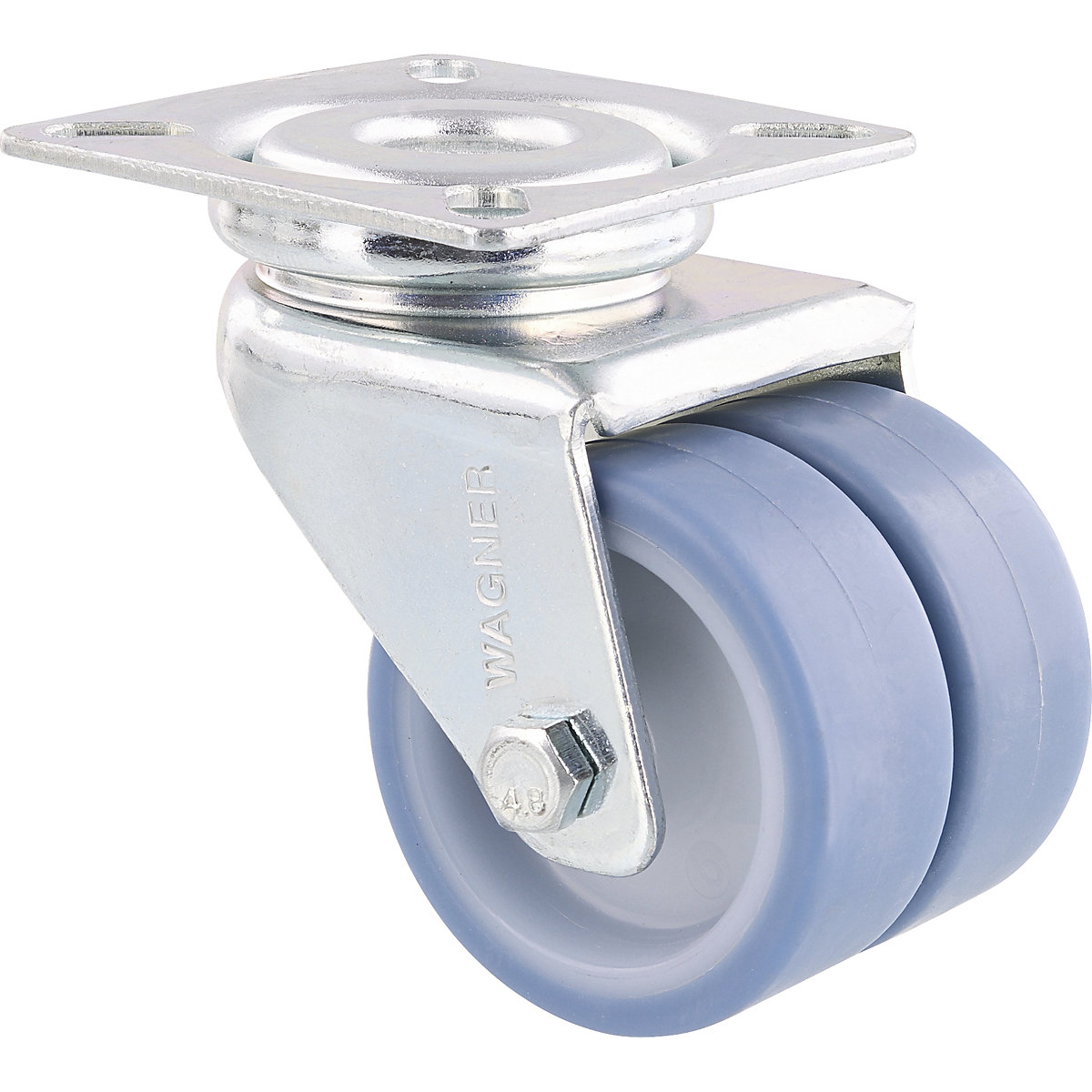 Rotelle pivottanti doppie ECO – Wagner, Ø ruota 50 mm, conf. da 4 pz., rotella pivottante, TPR-0
