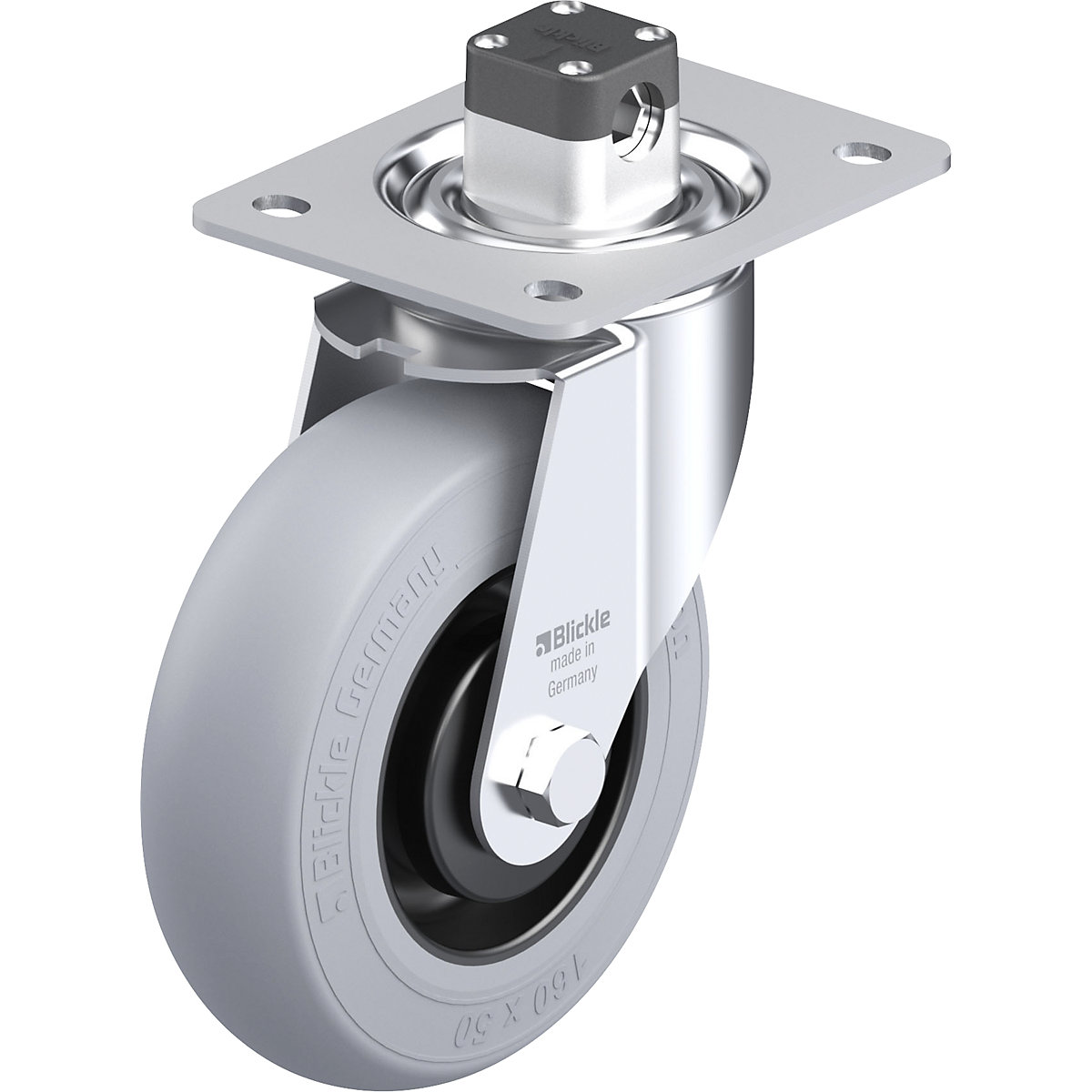 Ruota con supporto girevole in lamiera d'acciaio LE-POES-CS11-SG – Blickle