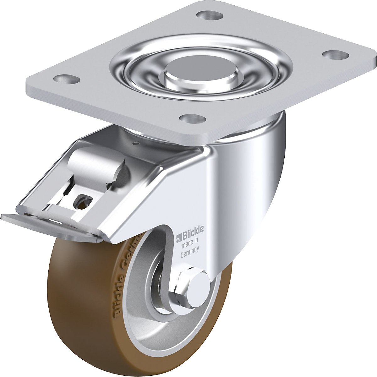 Ruota con supporto girevole in lamiera d'acciaio LH-ALB-FI – Blickle