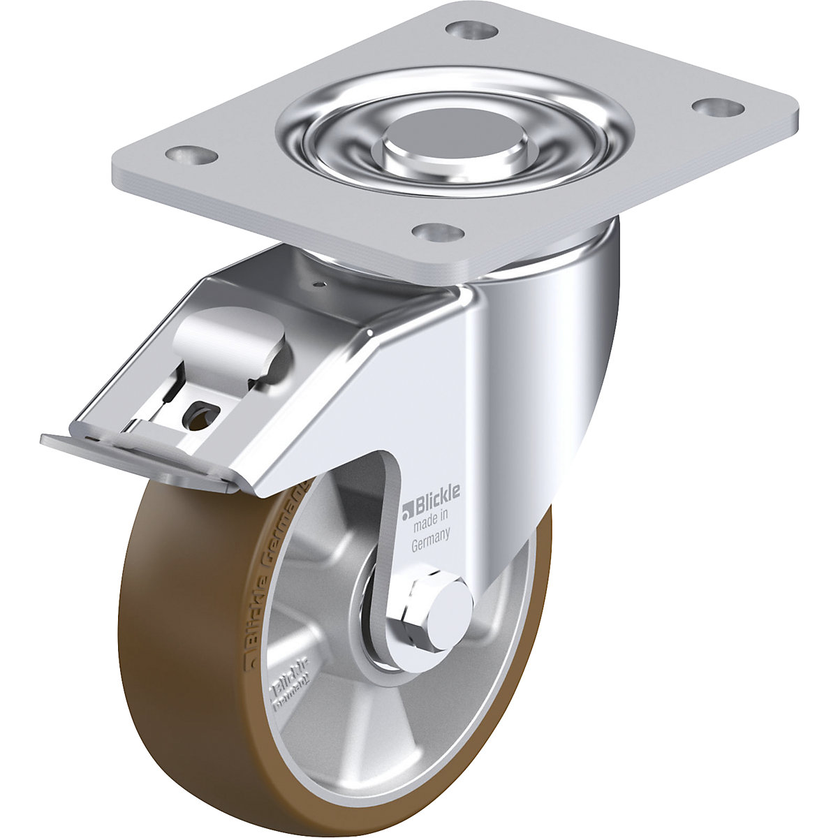 Ruota con supporto girevole in lamiera d'acciaio LH-ALB-FI – Blickle