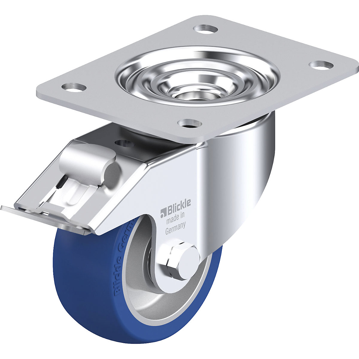 Ruota con supporto girevole in lamiera d'acciaio LK-ALBS-FI – Blickle