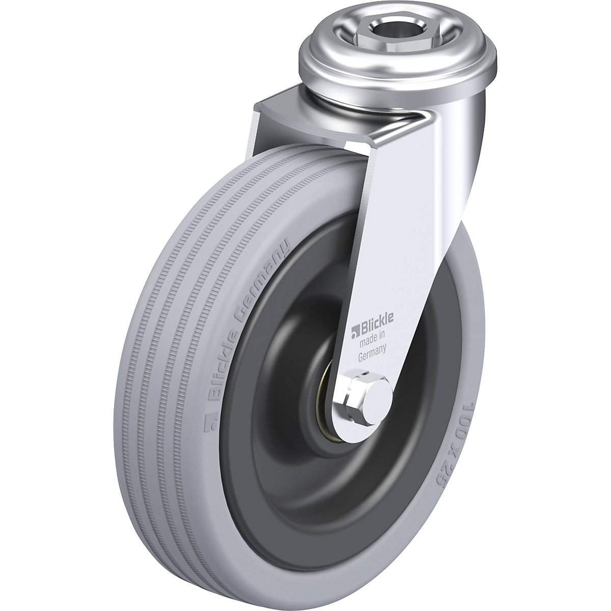 Ruota con supporto girevole per attrezzature LRA-VPA – Blickle