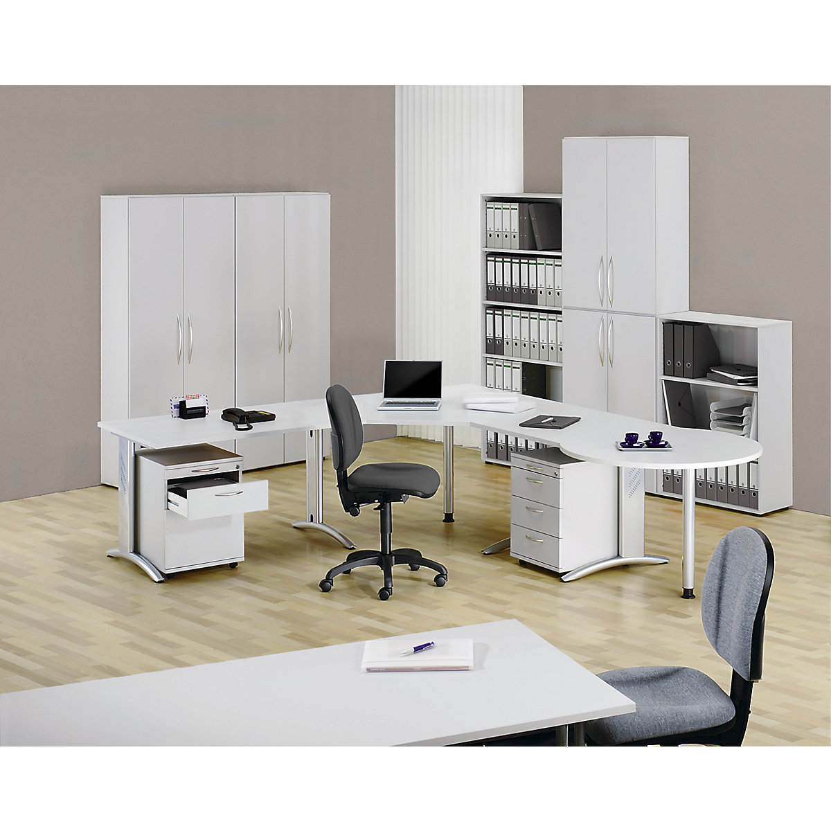 Armário de estante para escritório BIANCA (Imagem do produto 2)-1