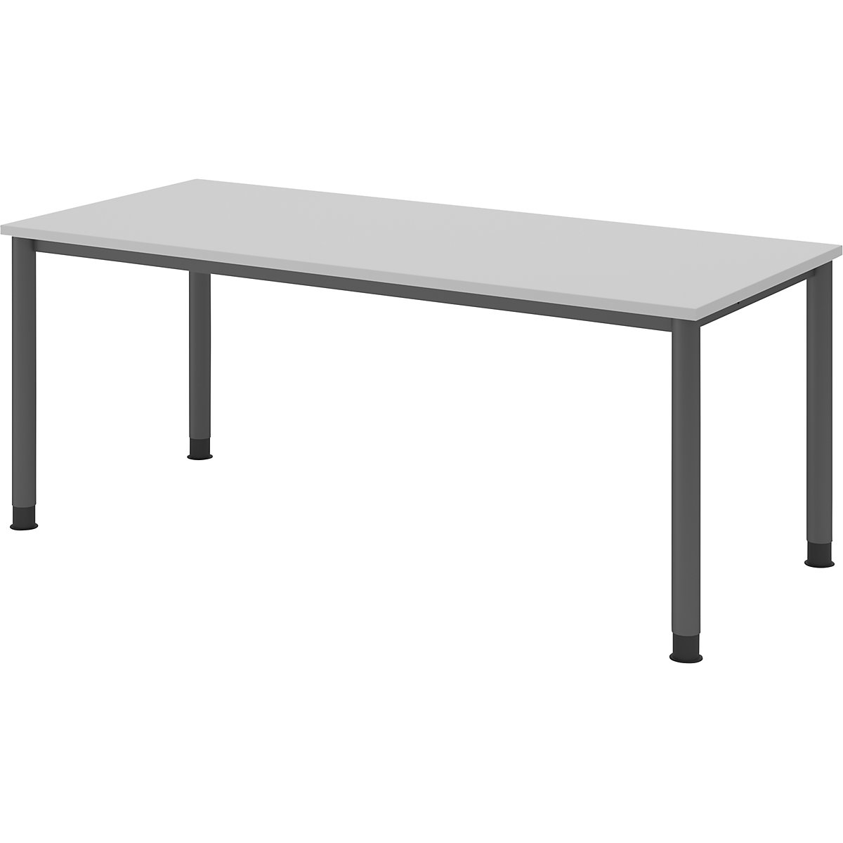 Secretária, AxP 685 – 810 x 800 mm, 4 pernas em tubo redondo, largura 1800 mm, grafite/cinzento claro-0