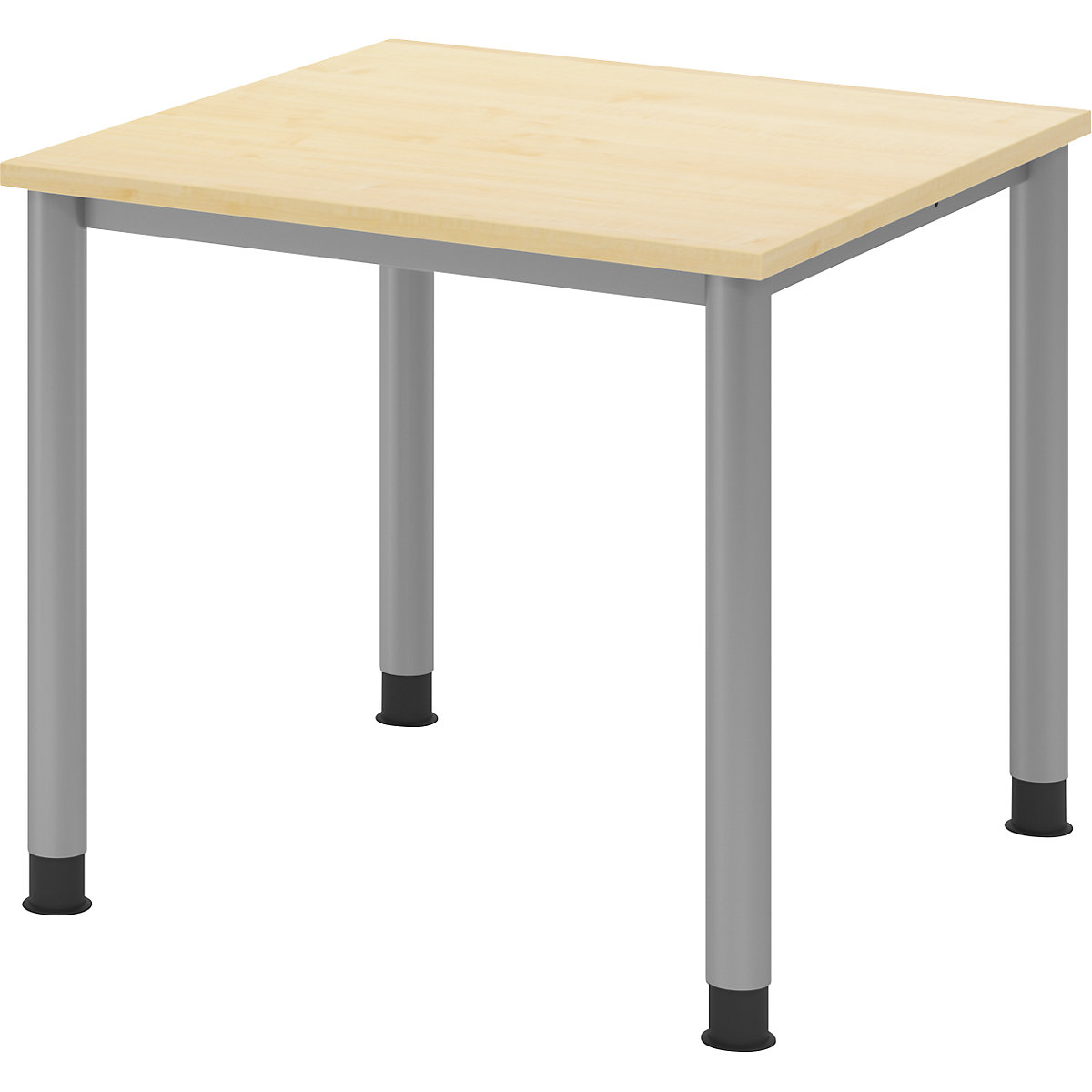 Secretária, AxP 685 – 810 x 800 mm, 4 pernas em tubo redondo, largura 800 mm, cinza alumínio/ácer-0