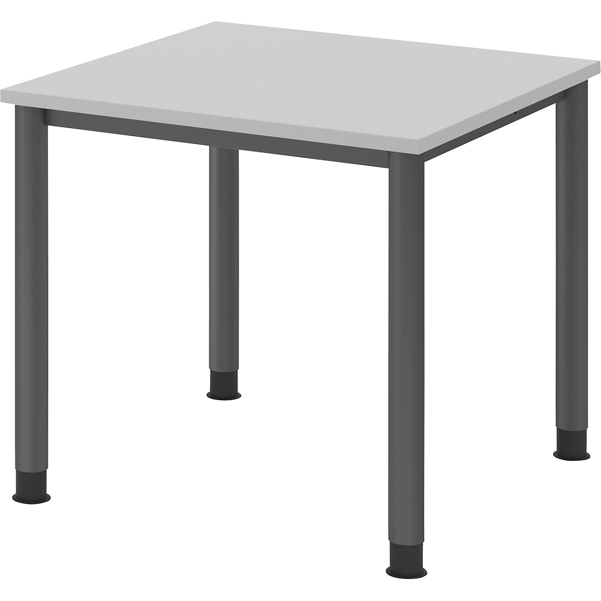 Secretária, AxP 685 – 810 x 800 mm, 4 pernas em tubo redondo, largura 800 mm, grafite/cinzento claro-0