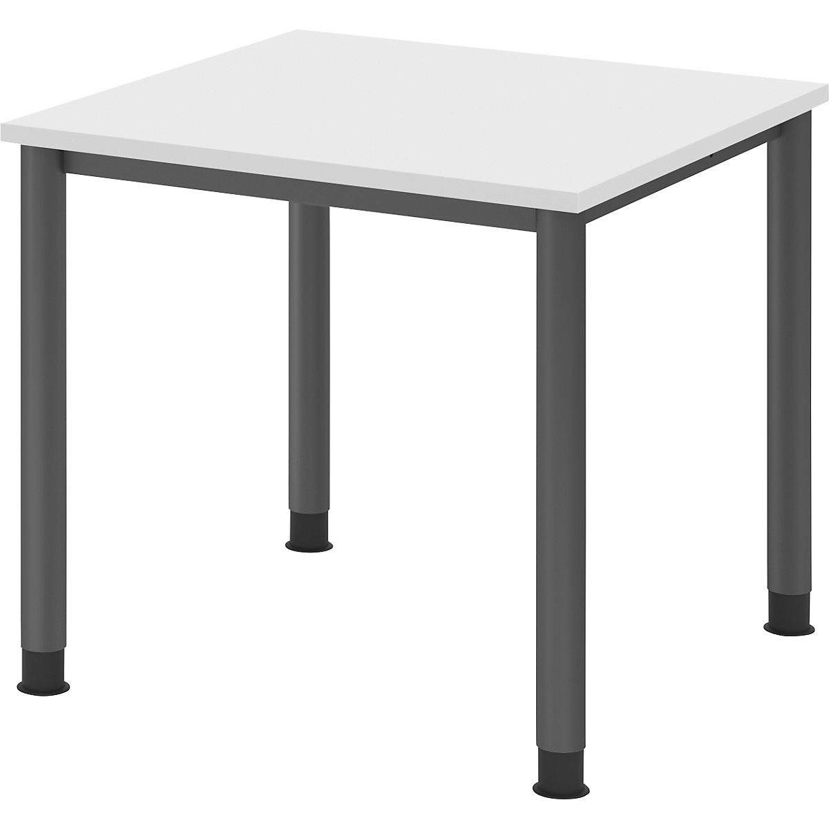 Secretária, AxP 685 – 810 x 800 mm, 4 pernas em tubo redondo, largura 800 mm, grafite/branco-0