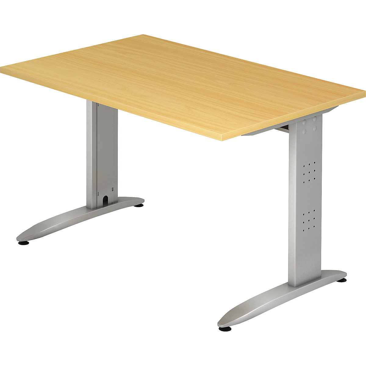 Secretária – eurokraft pro, estrutura de pés em C, altura fixa, AxLxP 720 x 1200 x 800 mm, imitação de faia-0
