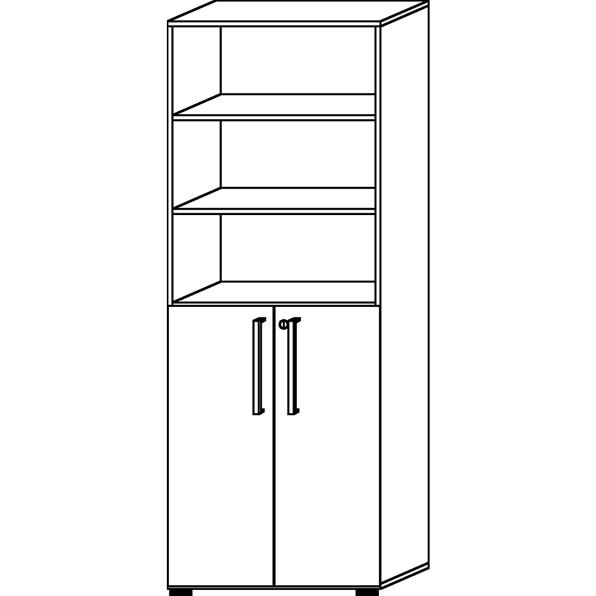 Armário de estante para escritório RENATUS – eurokraft pro (Imagem do produto 8)-7