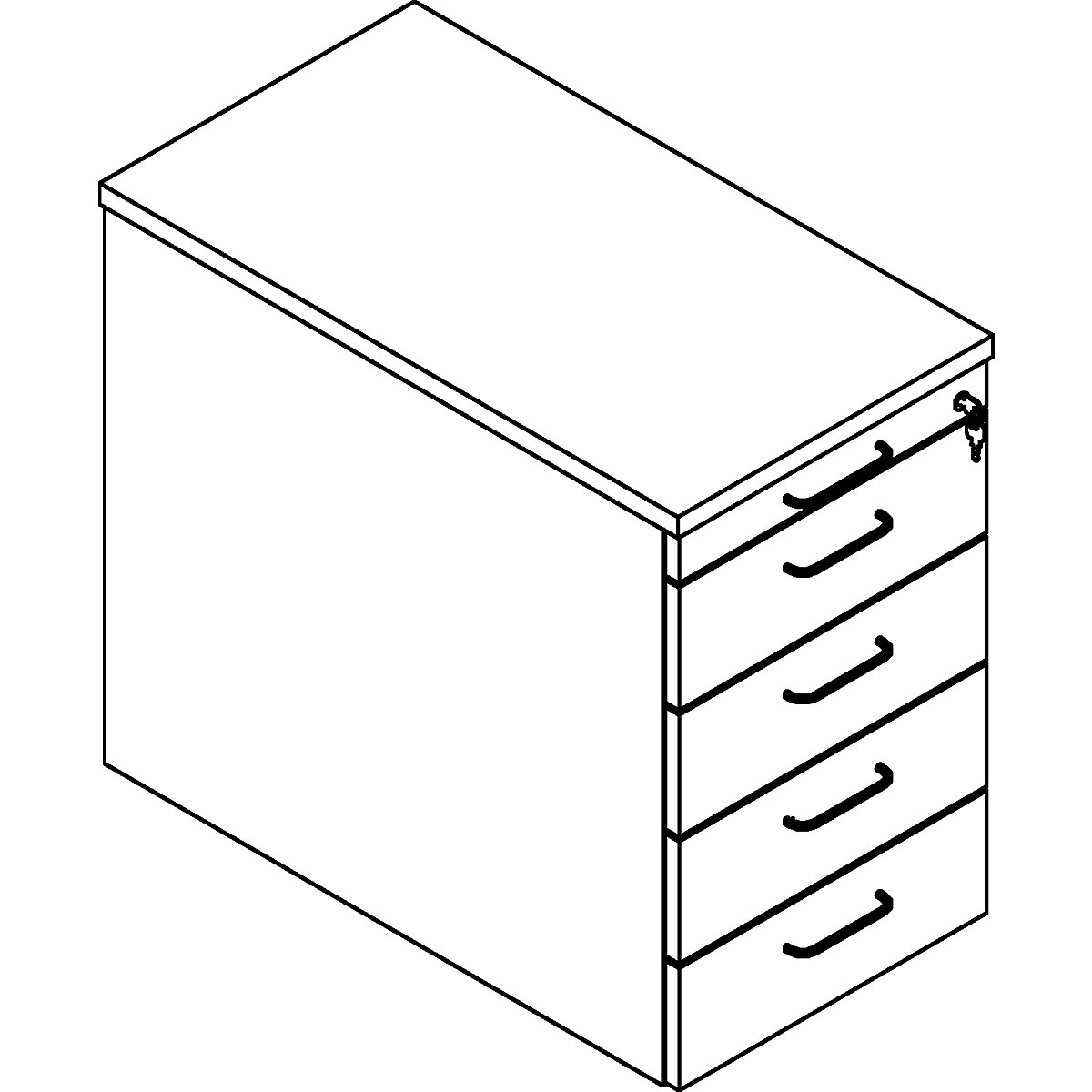 Bloco de gavetas fixo THEA (Imagem do produto 4)-3