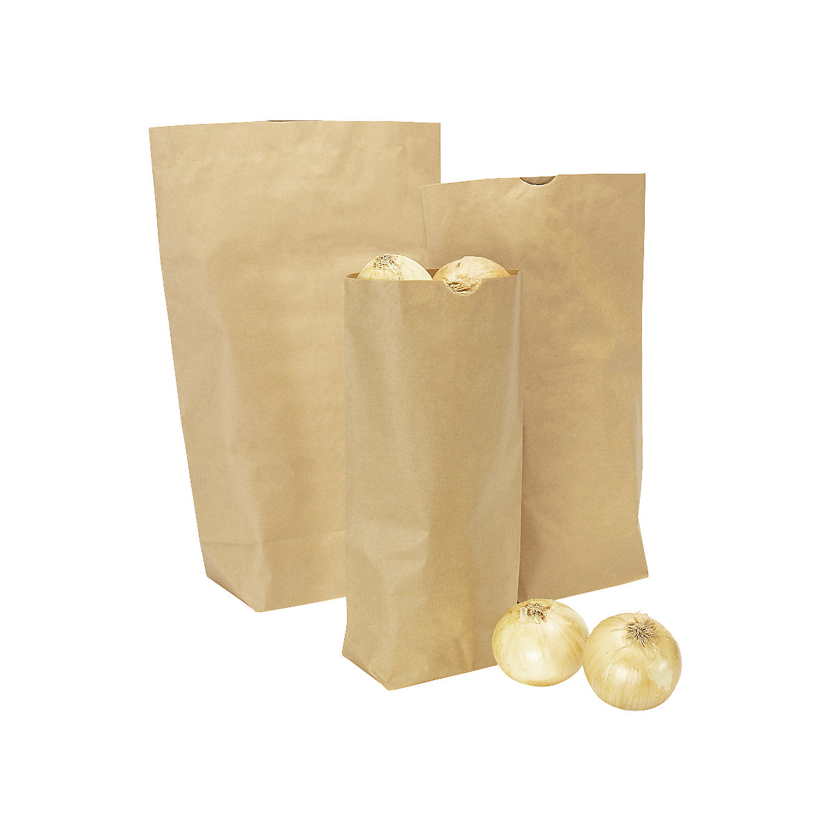 Sacchetti con fondo – ratioform, in carta calandrata, a 2 strati, lungh. x largh. 260 x 165 mm, conf. da 500 pz.-0