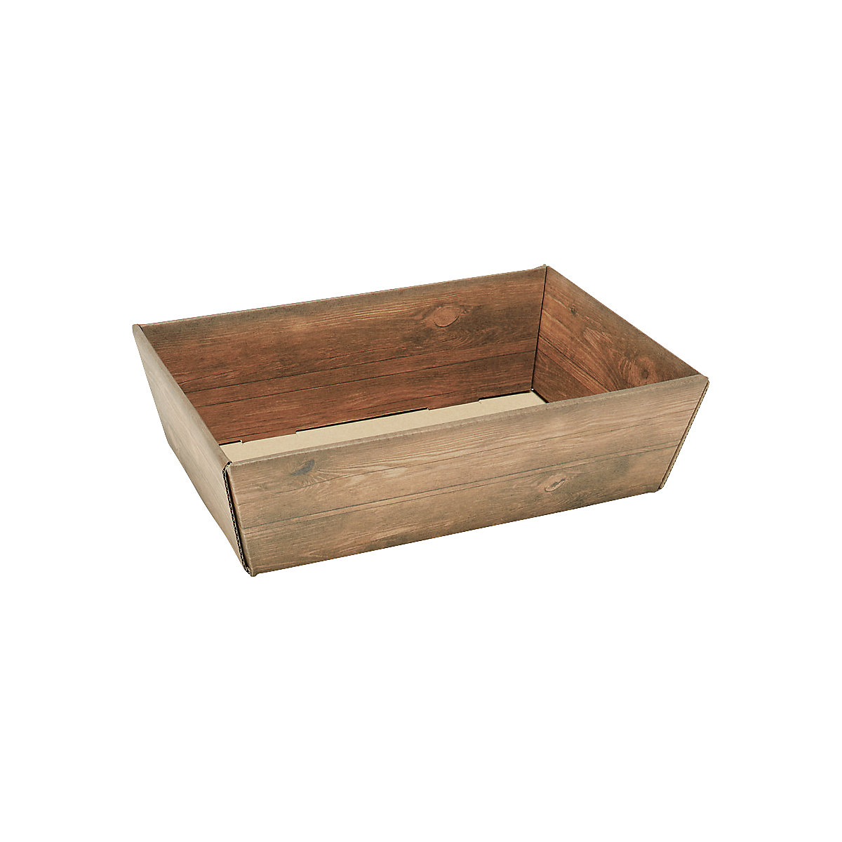 Cesto per confezioni regalo – ratioform, quadrangolare, effetto legno, dimensioni interne 385 x 255 x 110 mm, a partire da 5 pz.-1