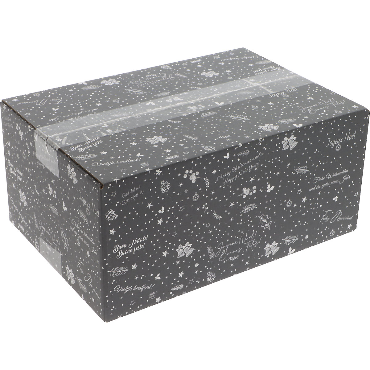 Scatola per spedizioni Christmas Allover – ratioform, conf. da 20 pz., dimensioni interne 350 x 315 x 170 mm, antracite-0