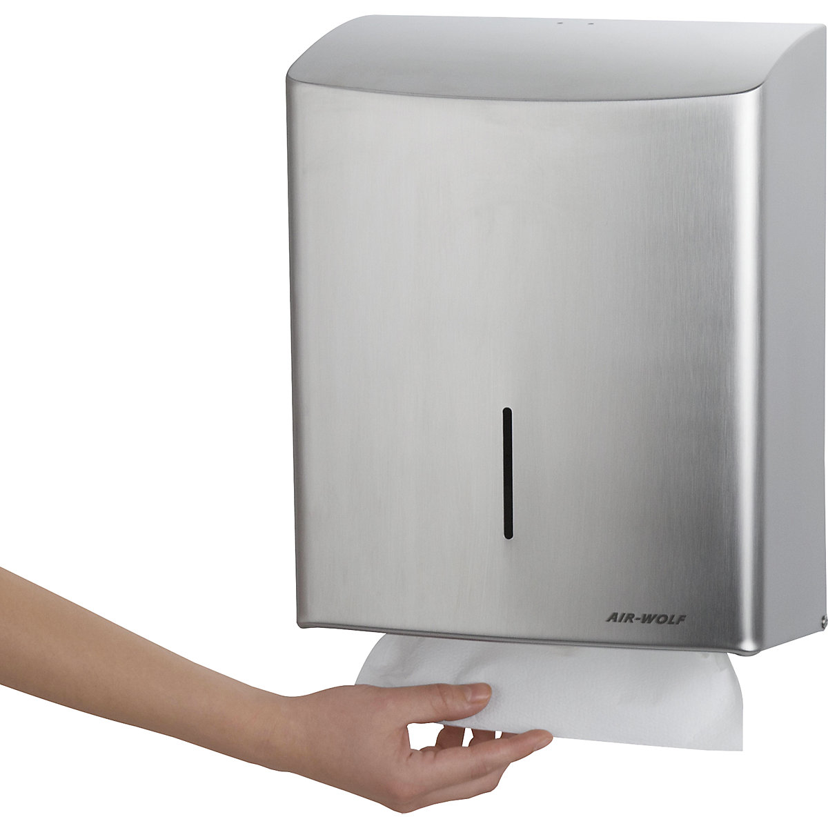 Roestvast stalen papieren-handdoekdispenser – AIR-WOLF (Productafbeelding 2)-1
