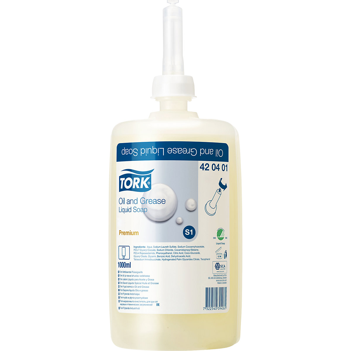 Vetoplossende vloeibare zeep, premium kwaliteit – TORK