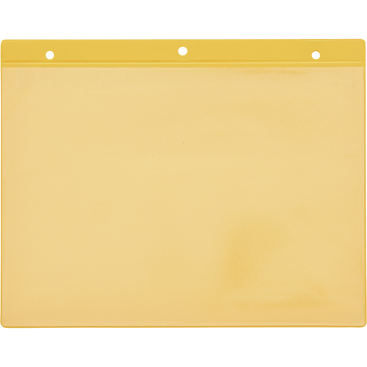 Buste per descrizione del contenuto con fori di fissaggio, formato orizzontale UNI A4, giallo, conf. da 50 pz.-0