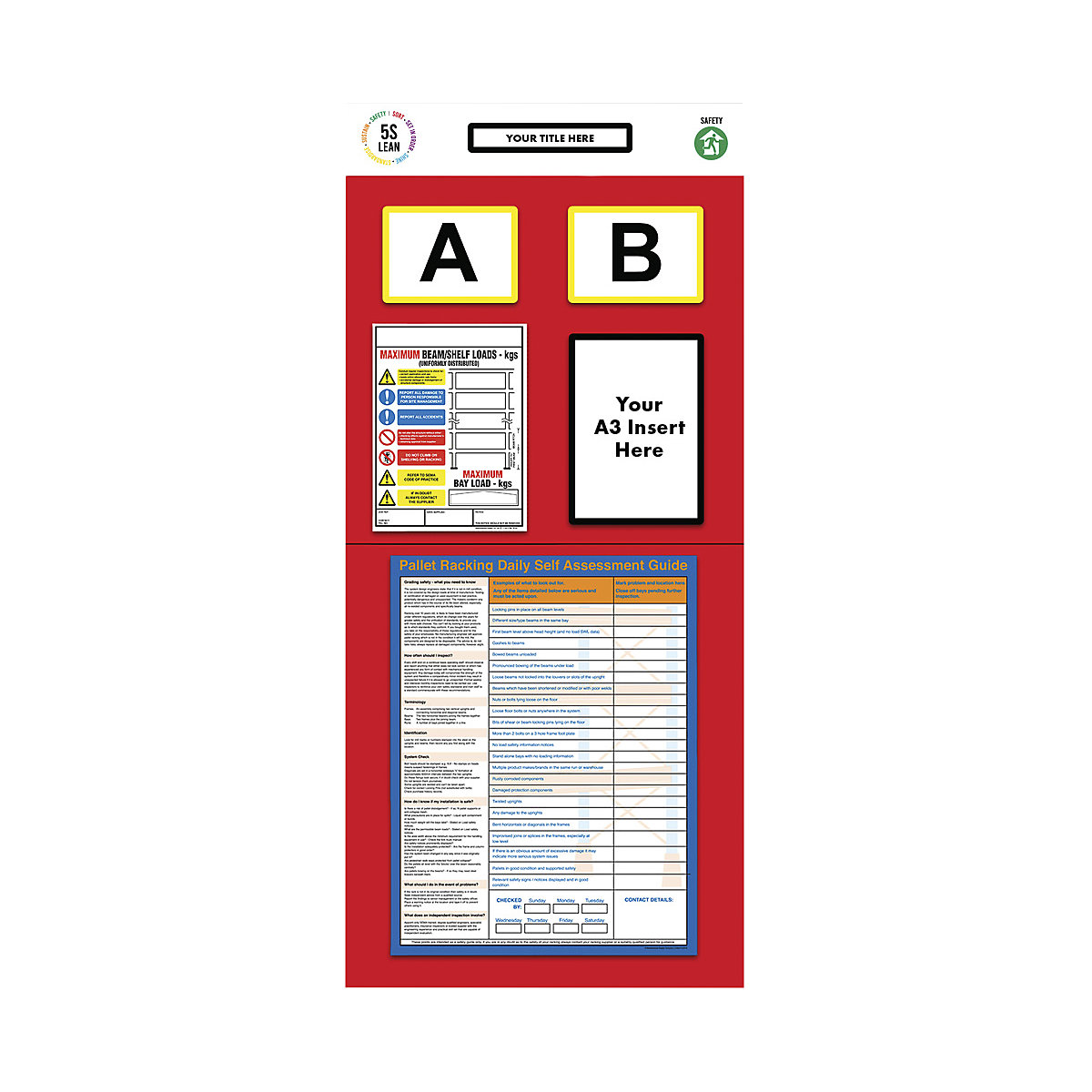 Pannello informativo per scaffalature con campo doppio