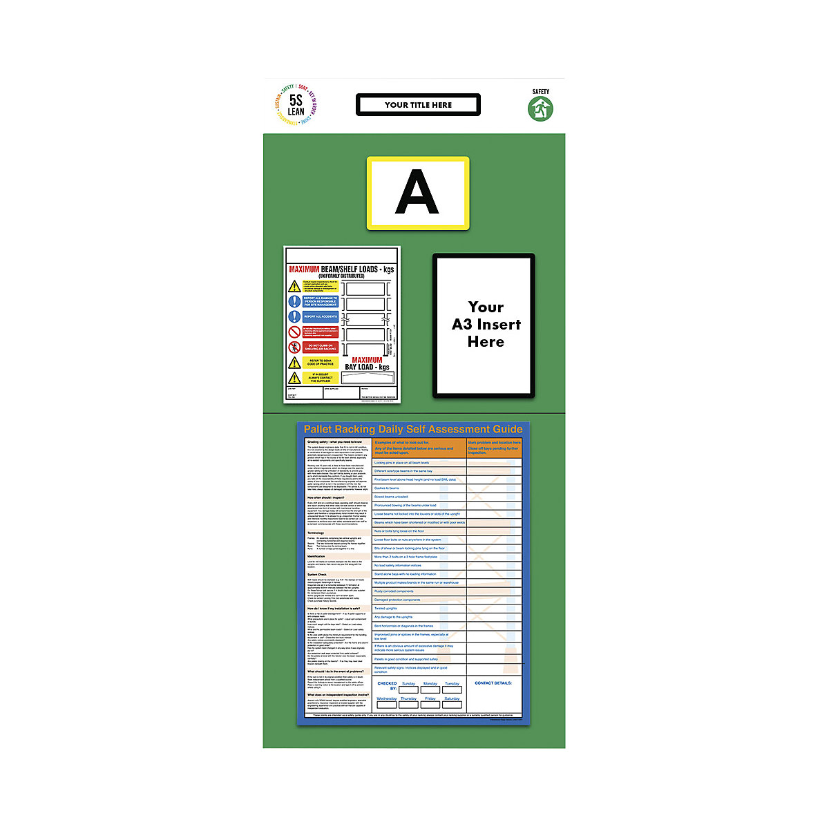 Pannello informativo per scaffalature con campo singolo, valutazione, alt. x largh. 2000 x 900 mm, verde-0