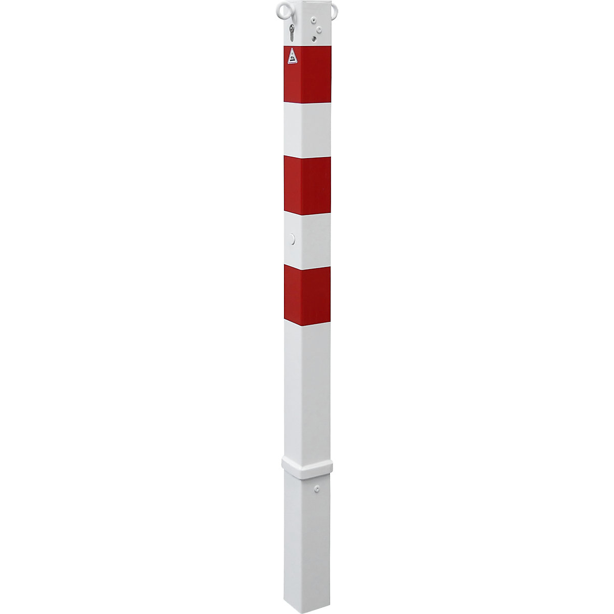 Paletto di sbarramento, 70 x 70 mm, bianco / rosso – Schake