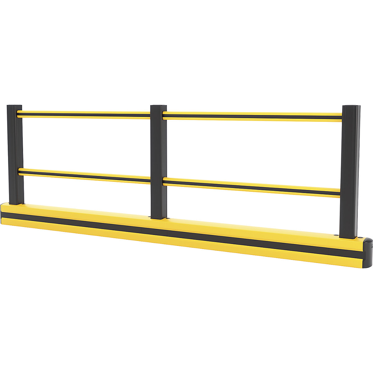 Barriera con parapetto – Boplan, giallo/nero, alt. x largh. x lungh. 1150 x 174 x 3450 mm-0