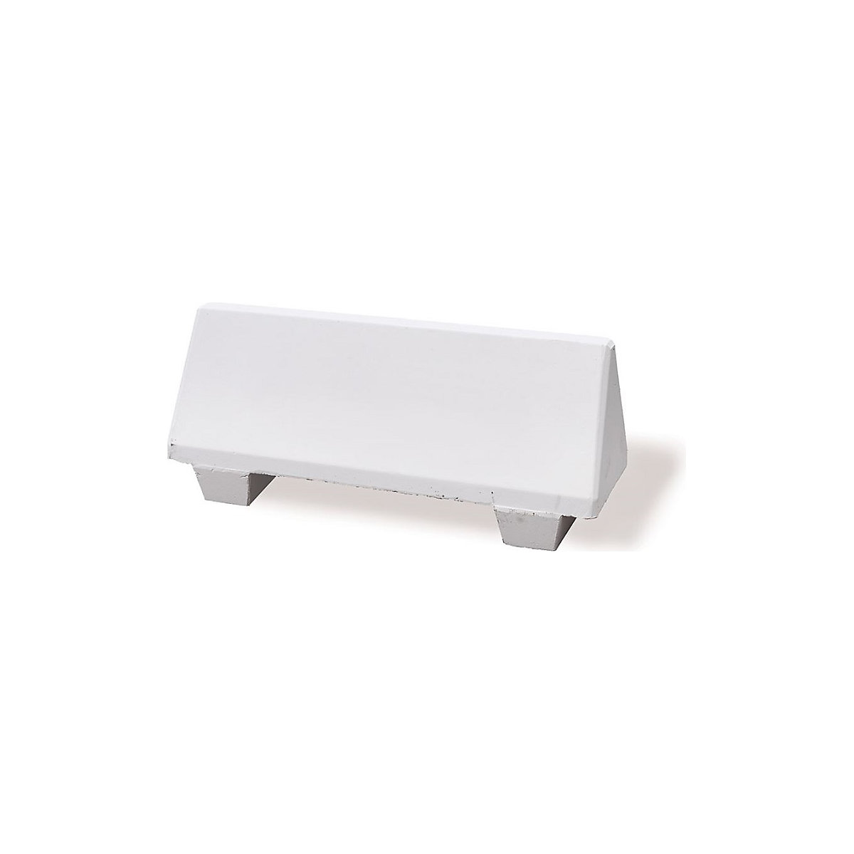 Barriera in cemento, lungh. x largh. x alt. 1090 x 390 x 465 mm, conf. da 2 pz., bianco-0