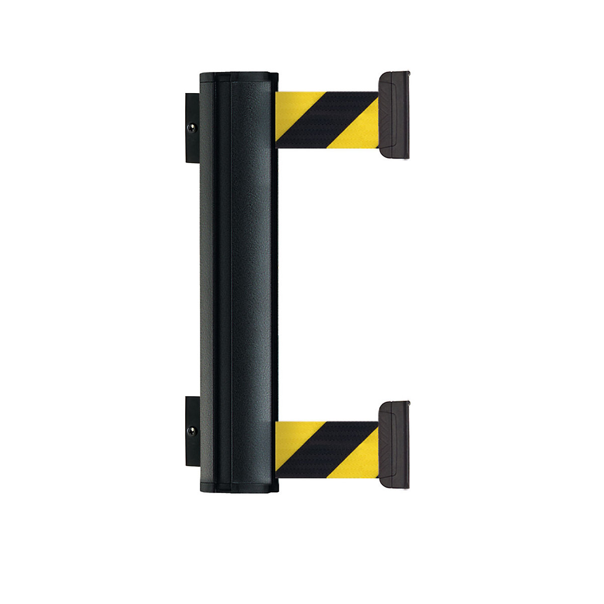 Cassetta portanastro in alluminio DOUBLE, estrazione nastro max 3700 mm, colore cinghia nero / giallo-0