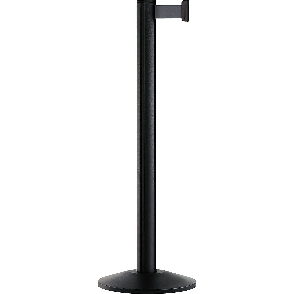 Paletto con nastro Beltrac EXTEND, alluminio, paletto nero, nastro grigio argento-0