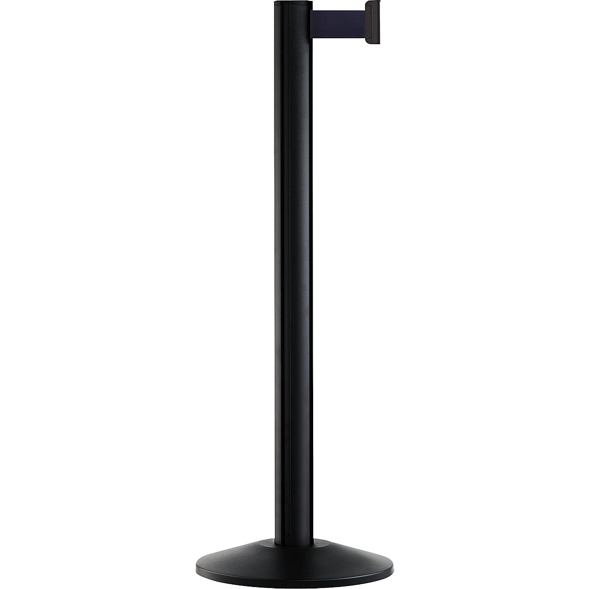 Paletto con nastro Beltrac EXTEND, alluminio, paletto nero, nastro blu scuro-0