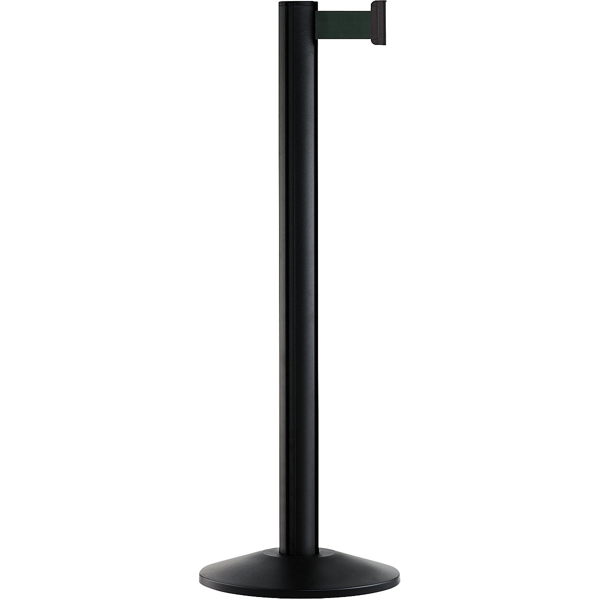 Paletto con nastro Beltrac EXTEND, alluminio, paletto nero, nastro verde-0