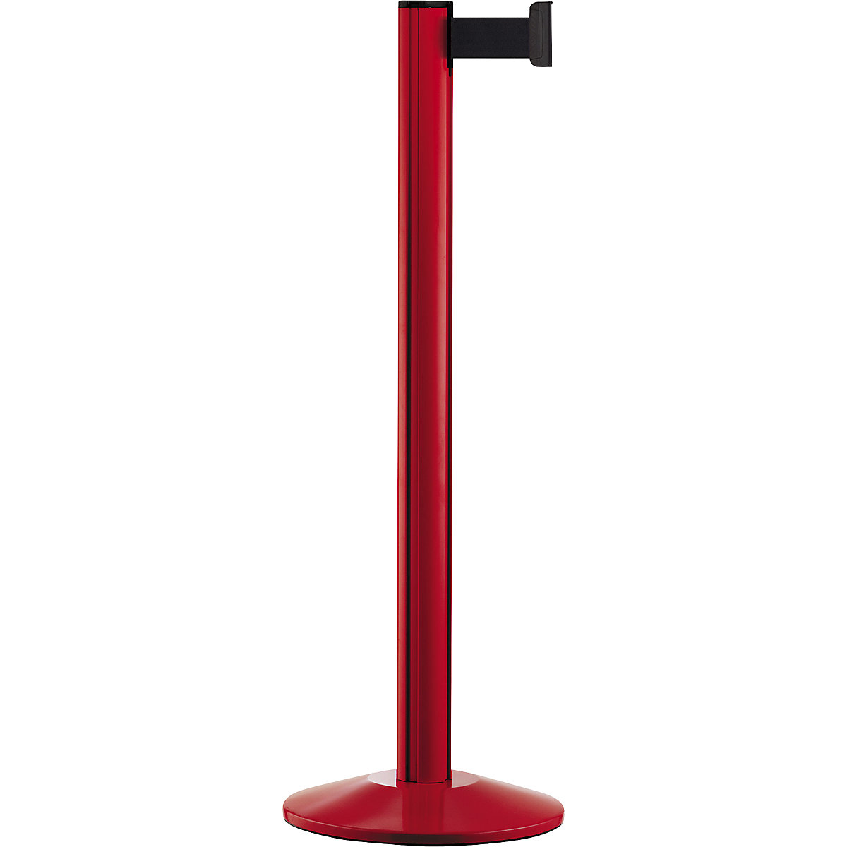 Paletto con nastro Beltrac EXTEND, alluminio, paletto rosso, nastro nero-0