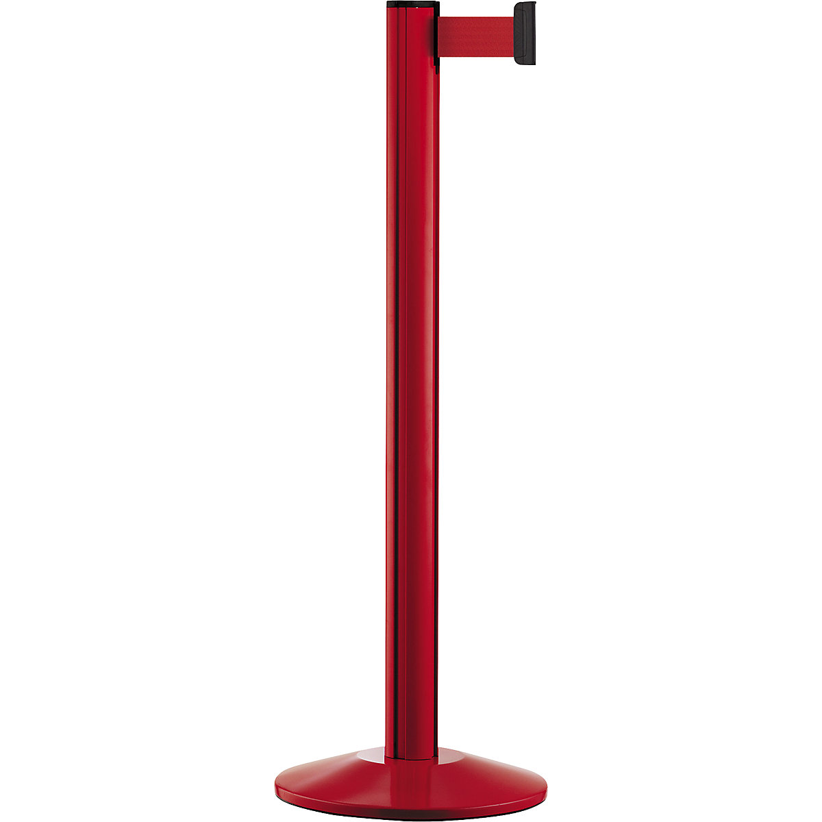 Paletto con nastro Beltrac EXTEND, alluminio, paletto rosso, nastro rosso-0