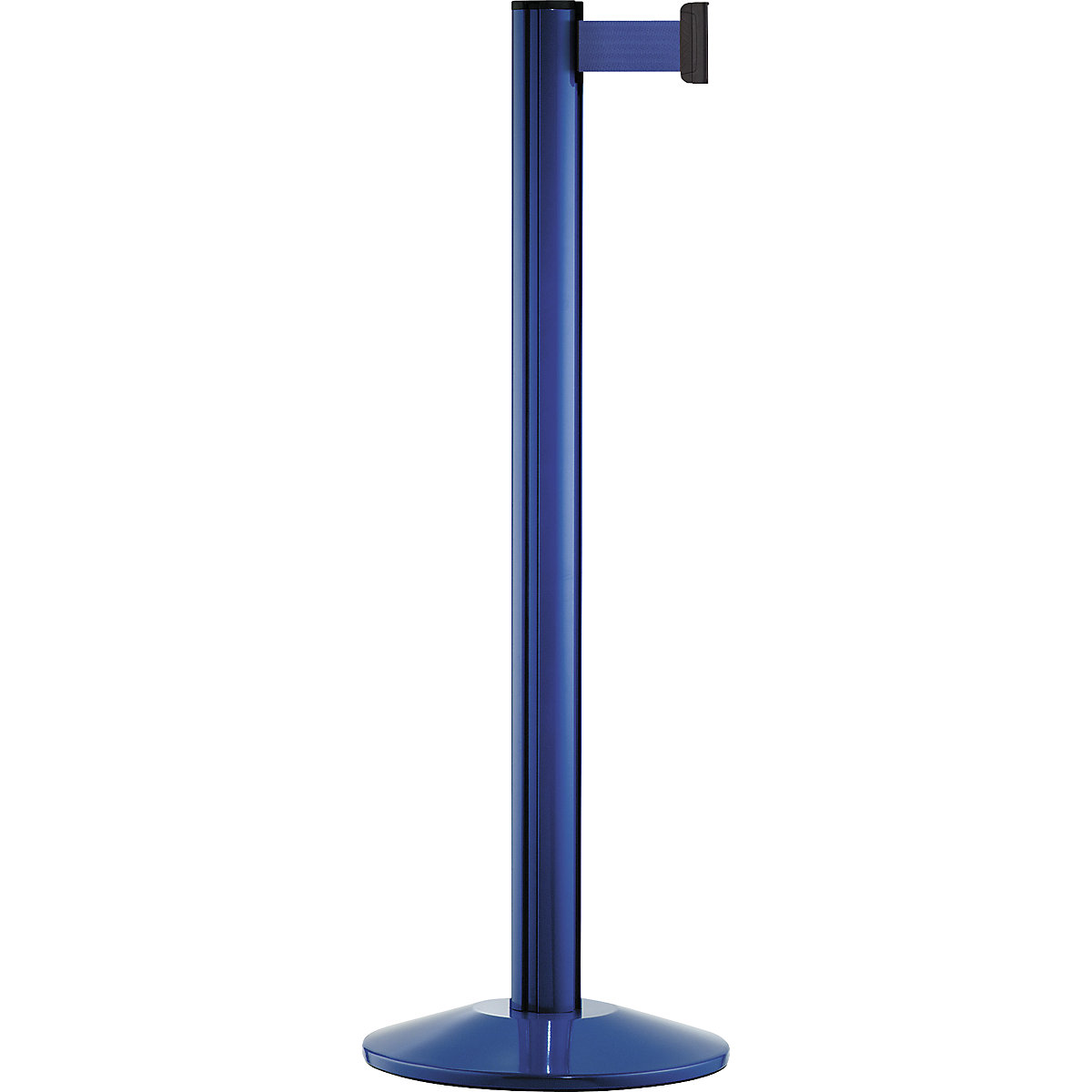 Paletto con nastro Beltrac EXTEND, alluminio, paletto blu, nastro blu-0