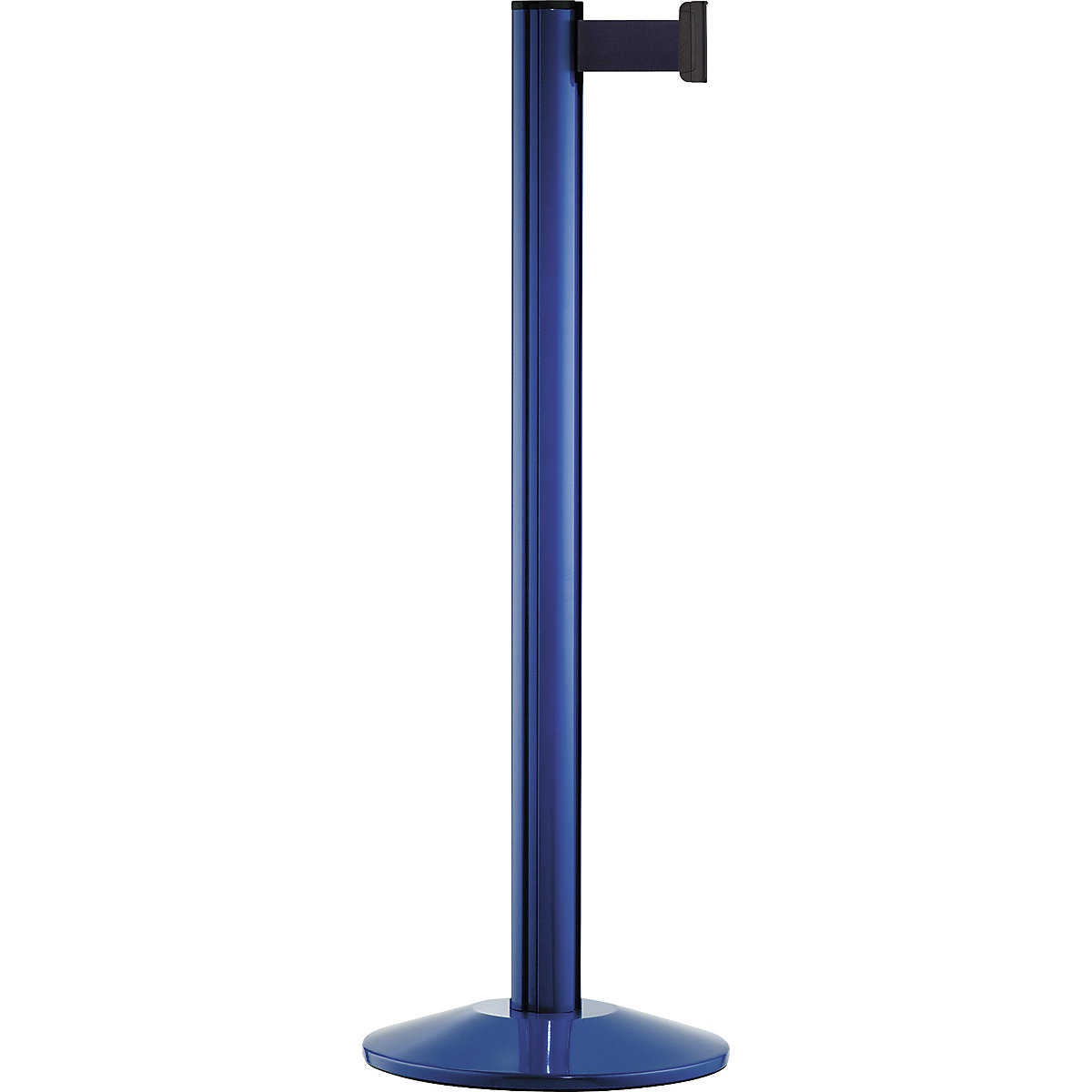 Paletto con nastro Beltrac EXTEND, alluminio, paletto blu, nastro blu scuro-0