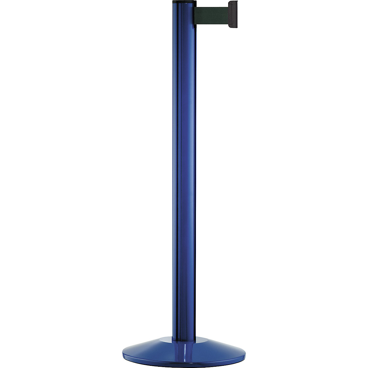 Paletto con nastro Beltrac EXTEND, alluminio, paletto blu, nastro verde-0