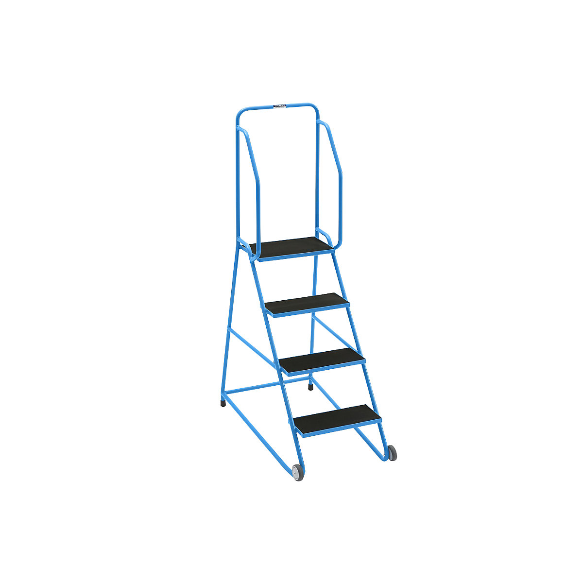 Scăriță mobilă cu trepte – eurokraft pro, trepte cu cauciuc riflat, 4 trepte-0