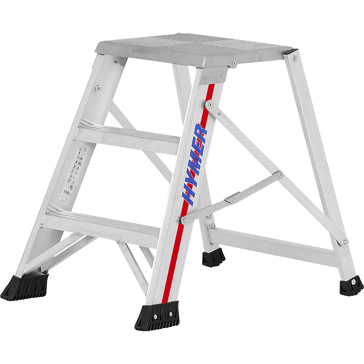 Scăriță pliantă din aluminiu – HYMER, cu acces pe o singură parte, 3 trepte, înălțime 620 mm-0