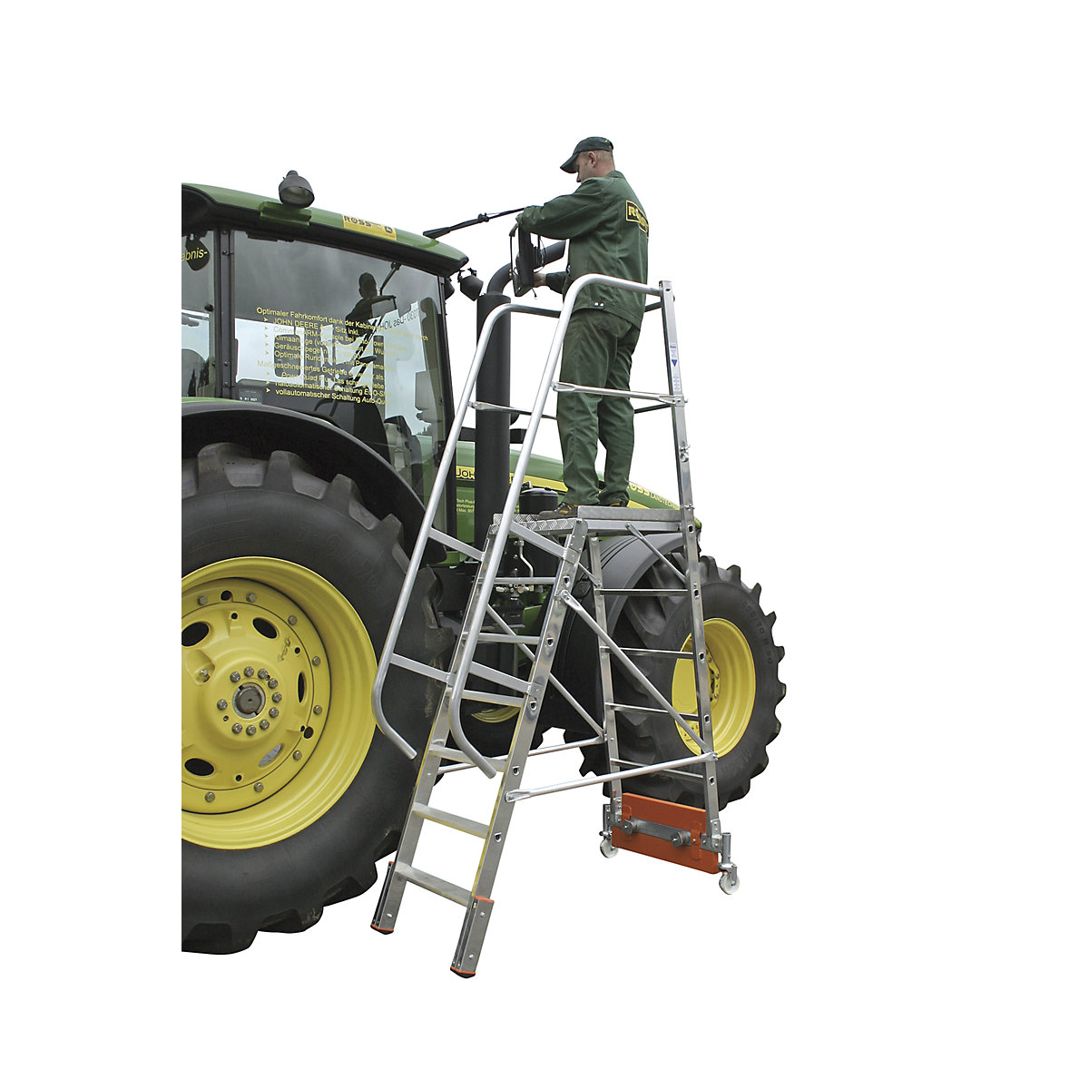 Scară din aluminiu cu platformă STABILO Vario kompakt – KRAUSE (Imagine produs 2)-1