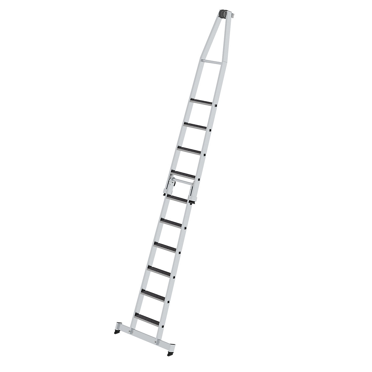 Scară pentru spălarea geamurilor – MUNK, cu strat pentru scară, 2 elemente, 10 trepte-0